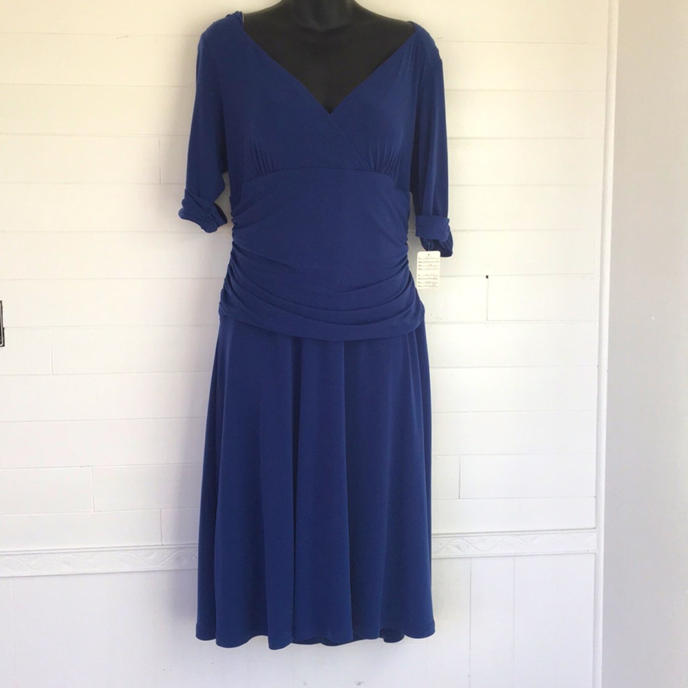 NEW WITH TAGS! Sleeq Lined with Control Panels Blue Dress 3029 - Picture 1 of 10
